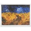Image 1 : Vincent Van Gogh WHEAT FIELD WITH CROWS Estate Signed Giclee