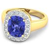 Image 3 : 14KT Yellow Gold 2.9ct Tanzanite and Diamond Ring