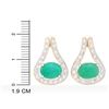 Image 3 : Plated 18KT Yellow Gold and Sterling Silver 2.55ctw Emerald and Diamond Earrings