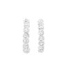 Image 1 : Plated Rhodium and Sterling Silver 0.51ctw Diamond Earrings