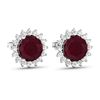 Image 3 : 14KT White Gold 2.1ctw Ruby and Diamond Earrings