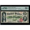Image 1 : 1863 $5 Legal Tender Note PMG 58EPQ