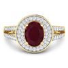 Image 3 : 14KT Yellow Gold 1.5ctw Ruby and Diamond Ring