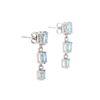 Image 2 : Plated Rhodium 5.25ctw Blue Topaz Earrings