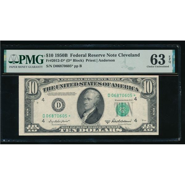 1950B $10 STAR Cleveland FRN PMG 63EPQ