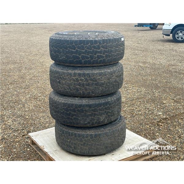 (4) HANKOOK 285/70R17 TIRES & RIMS