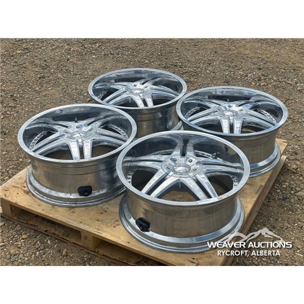 (4) 5 BOLT ALUMINUM MAG RIMS