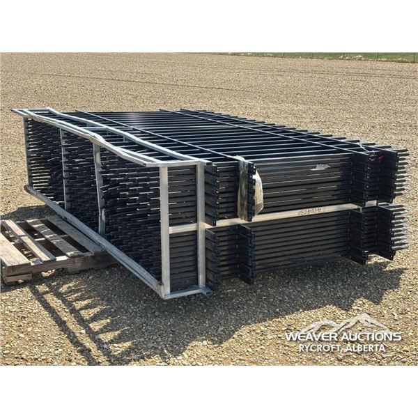 (22) 9 X 6.5 FT. WROUGHT IRON FENCE PANELS