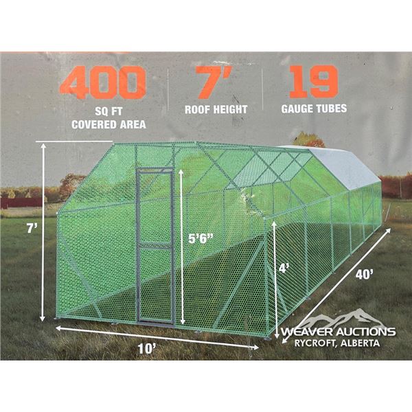 TMG 10 X 40 FT. WIRE MESH CHICKEN SHELTER