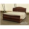 Image 1 : KING SIZE WALNUT BED FRAME W/ KING MATTRESS