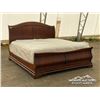 Image 2 : KING SIZE WALNUT BED FRAME W/ KING MATTRESS