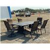 Image 2 : OUTDOOR PATIO TABLE W/CHAIRS