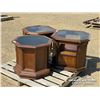 Image 1 : (3) WOODEN SIDE TABLES
