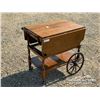 Image 3 : ANTIQUE SIDE TABLE W/WHEELS