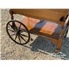 Image 5 : ANTIQUE SIDE TABLE W/WHEELS