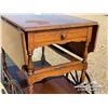 Image 9 : ANTIQUE SIDE TABLE W/WHEELS