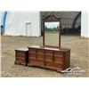 Image 1 : CHERRY WOOD DRESSER W/MIRROR & NIGHTSTAND