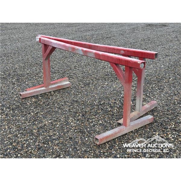 (2) 7 FT. RED METAL SAW HORSES
