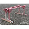 Image 2 : (2) 7 FT. RED METAL SAW HORSES