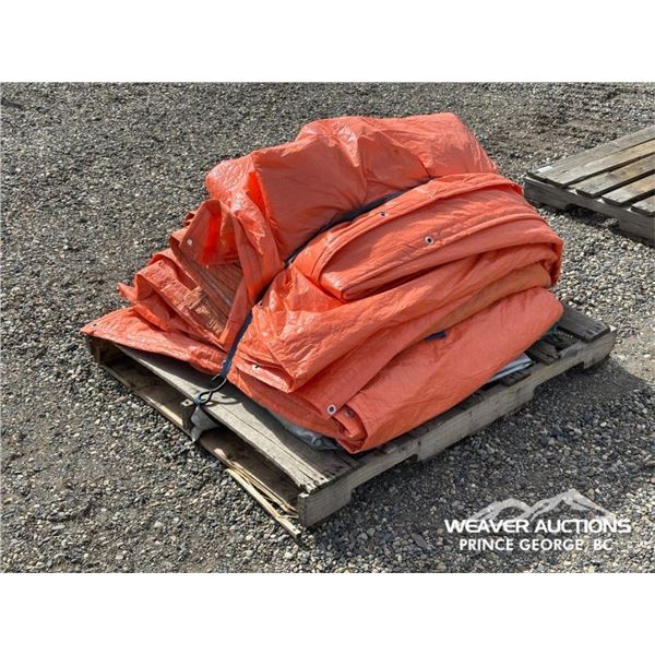 (6) ORANGE TARPS
