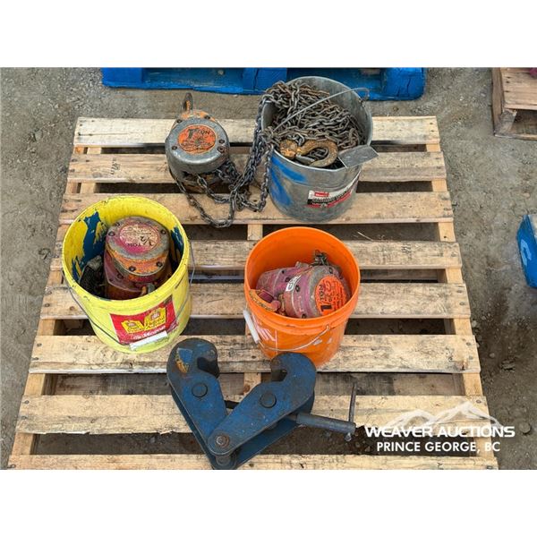 QUANTITY OF ASSORTED MANUAL CHAIN HOIST
