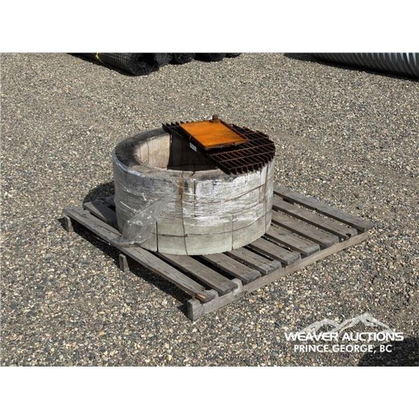 BRICK FIRE PIT W/ GRILL