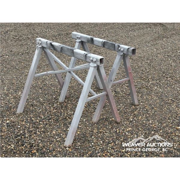 (2) STEEL SAW HORSES