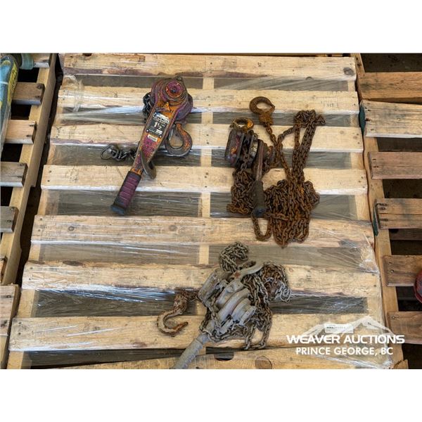 (3) ASSORTED MANUAL CHAIN HOIST