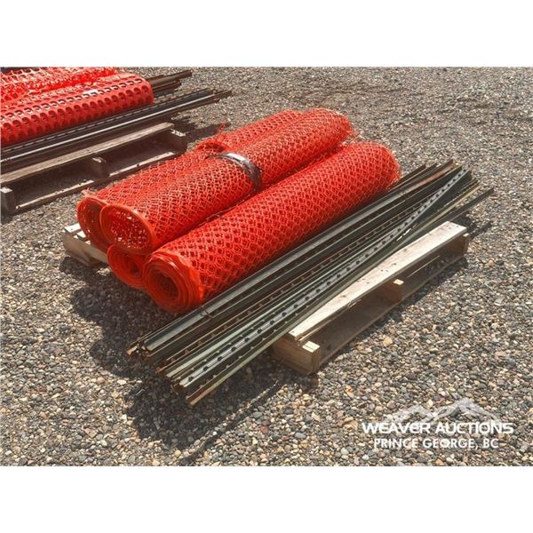 (5) ROLL OF SAFETY FENCE W/ STAKES