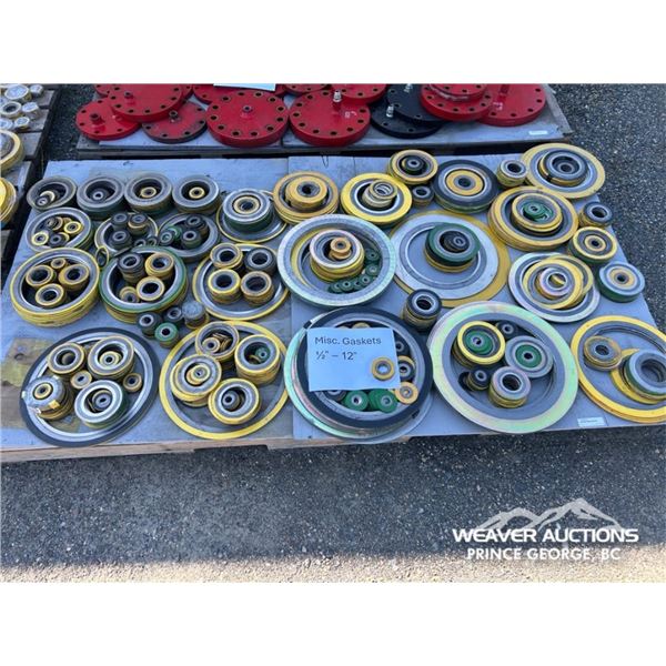 QUANTITY OF ASSORTED GASKETS 1/2-12 IN.