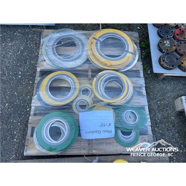 QUANTITY OF ASSORTED GASKETS 4-10 IN.