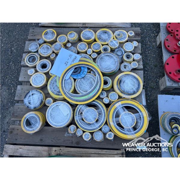 QUANTITY OF ASSORTED GASKETS 1/2-12 IN.