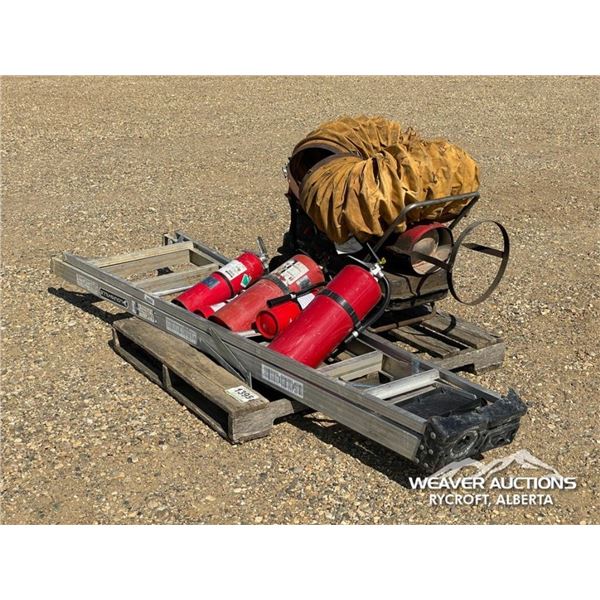 REDDY HEATER W/FIRE EXTINGUISHERS & LADDER