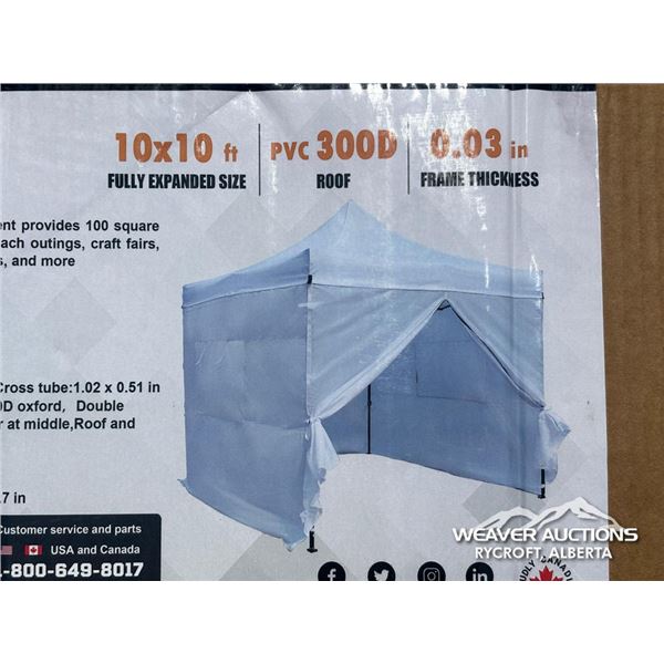 10 X 10 FT. POP UP CANOPY W/REMOVEABLE SIDEWALLS