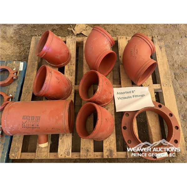 ASSORTED 8 IN. VICTAULIC FITTINGS