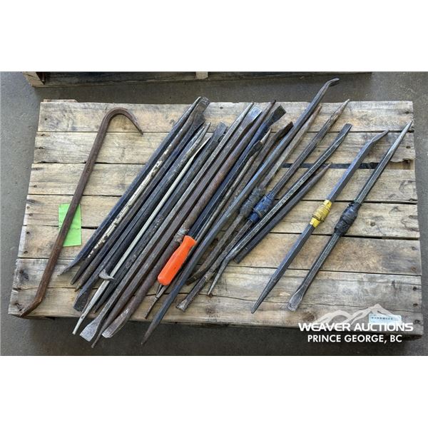 ASSORTED WRECKING & PRY BARS