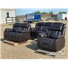 Image 1 : LEATHER CHAIR, SOFA & LOVESEAT SET