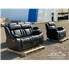 Image 2 : LEATHER CHAIR, SOFA & LOVESEAT SET