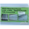 Image 3 : (30) WHITE METAL 12 FT. ROOF PANELS
