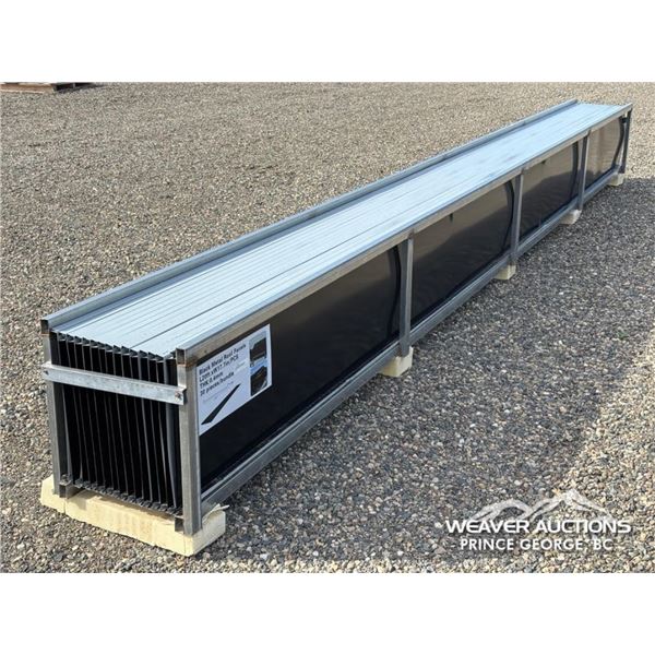 (30) BLACK  METAL 20 FT. ROOF PANELS