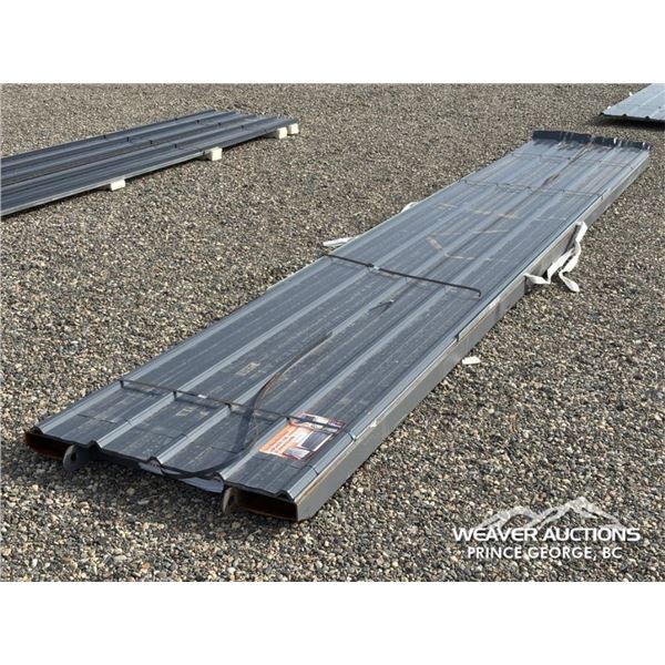 (20) GREY METAL 20 FT.  ROOF PANELS