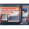 Image 4 : (20) GREY METAL 20 FT.  ROOF PANELS