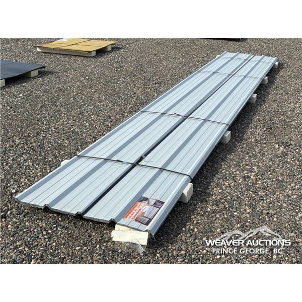 (20) WHITE METAL 20 FT. ROOF PANELS