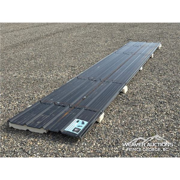 (20) BLACK METAL 20 FT. ROOF PANELS