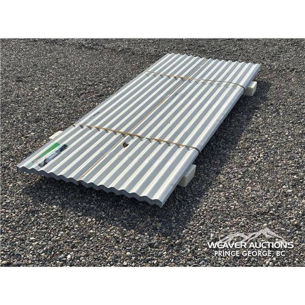 (70) WHITE METAL 8 FT. ROOF PANELS