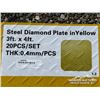 Image 3 : (20) YELLOW STEEL DIAMOND PLATE