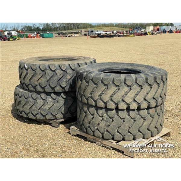 (4) 20.5 R25 LOADER TIRES