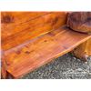 Image 7 : BEAR AND EAGLE CEDAR CARVED BENCH