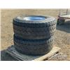 Image 2 : (2) MICHELIN 445/65R22.5 TIRES W/ALUMINUM RIMS