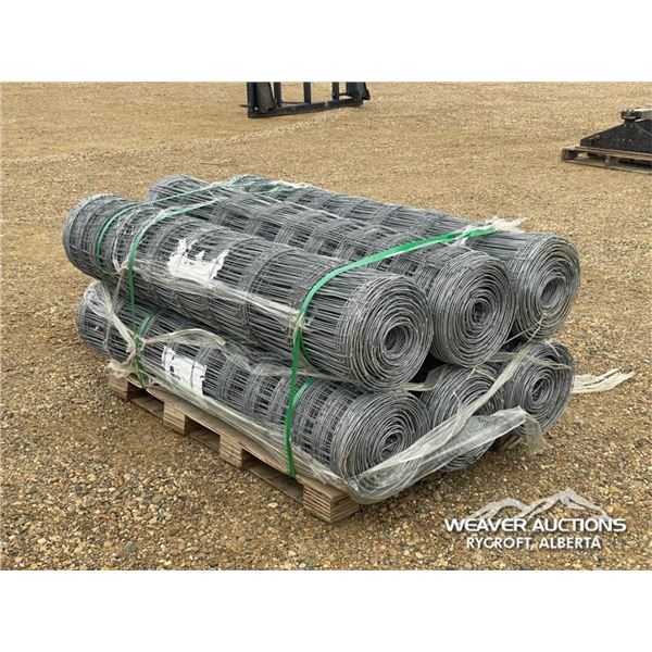 (6) ROLLS OF GALVANIZED FIELD FENCE